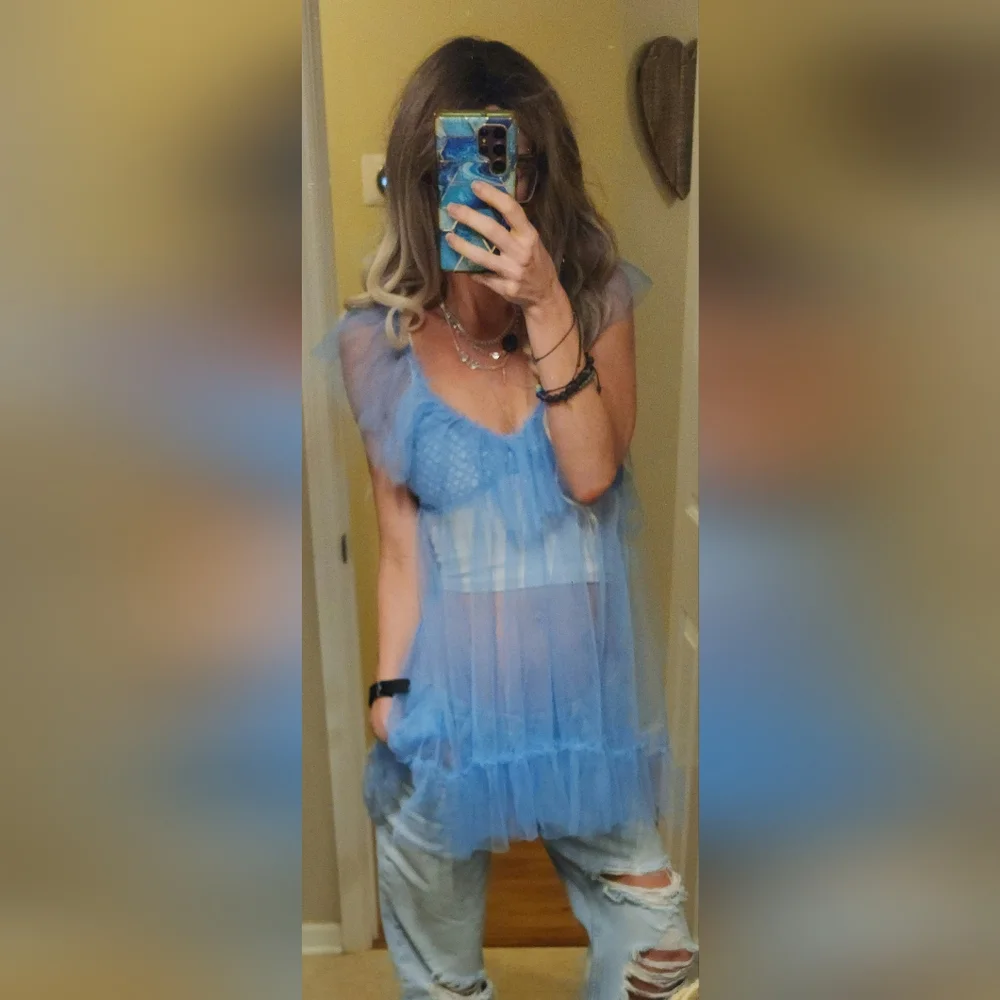 Free People sheer gauzy